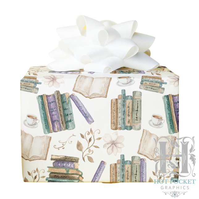 Papel de embrulho de amante de livros em branco (Criador carregado)