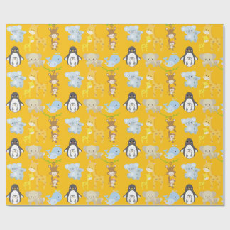 Papel de embrulho de animal fofo da selva – Animai