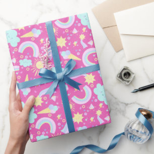 Papel de embrulho de aniversário.