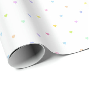 Papel de embrulho de aniversário com coração paste