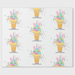 Papel de embrulho de aniversário Creamy Dreamies