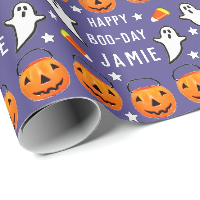 Papel de embrulho de aniversário de Halloween pers (Ponta do rolo)