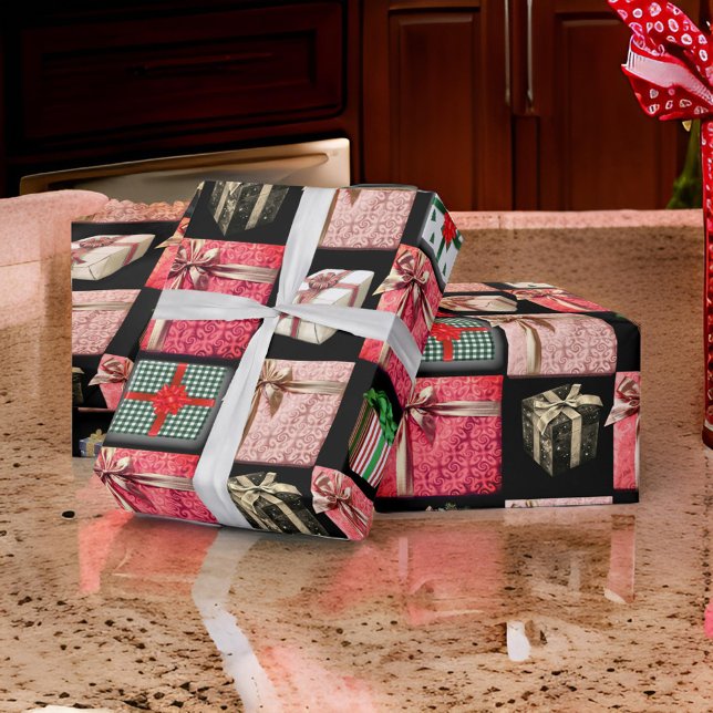 Papel de embrulho de aniversário de Natal (Criador carregado)