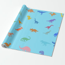Papel de embrulho de aniversário Dino – Crianças