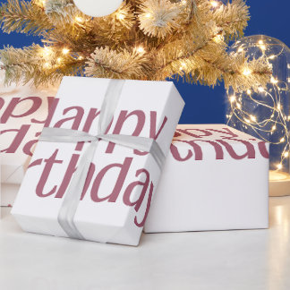 Papel de embrulho de aniversário divertido em bron