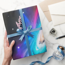 Papel de embrulho de aniversário Galaxy Fantasy