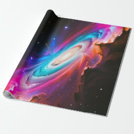 Papel de embrulho de aniversário Galaxy Fantasy