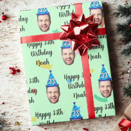Papel de embrulho de aniversário personalizado