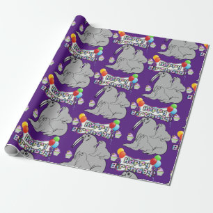Papel de embrulho de aniversário Selo Cupcake