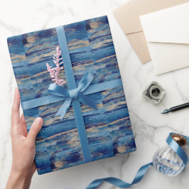 Papel de embrulho de aquarela azul escuro elegante