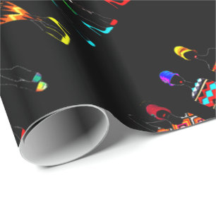 Papel de embrulho de arte afrocêntrico