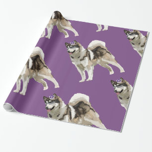 Papel de embrulho de arte Husky