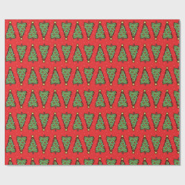 Papel de embrulho de árvore de Natal