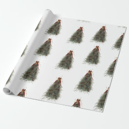 Papel de embrulho de árvore de Natal elegante