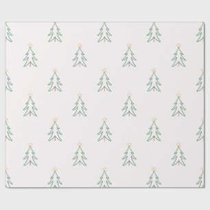 Papel de embrulho de árvore de Natal minimalista