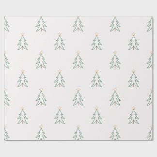 Papel de embrulho de árvore de Natal minimalista