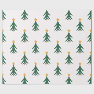 Papel de embrulho de árvore de Natal minimalista