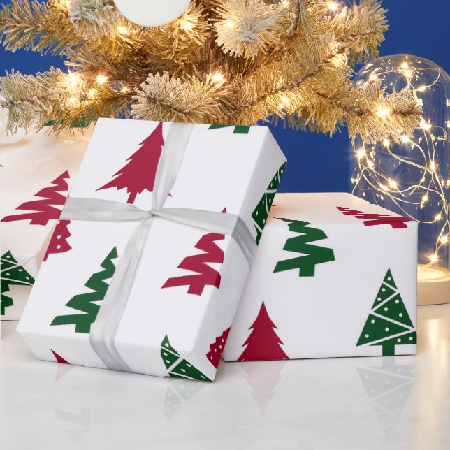 Papel de embrulho de árvore de Natal moderna (Feriados)