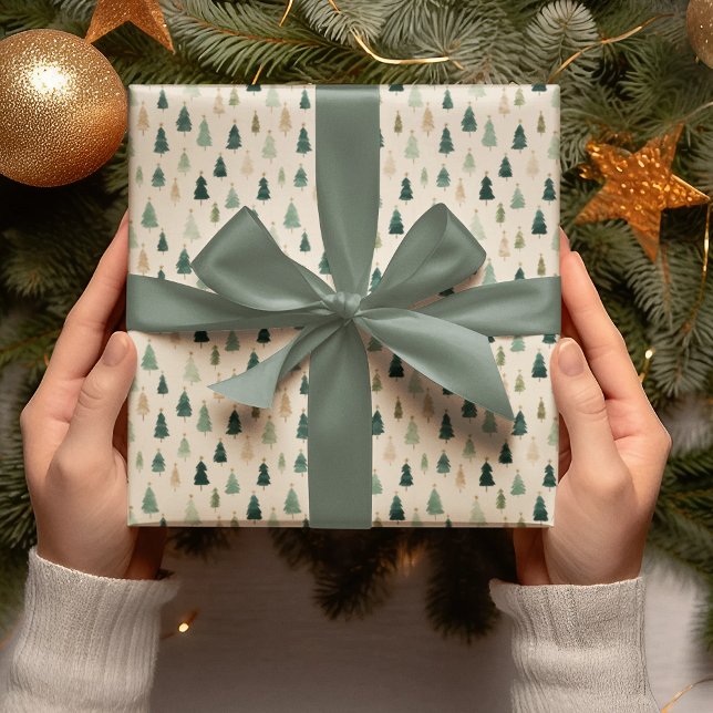 Papel de embrulho de árvore de Natal verde (Criador carregado)