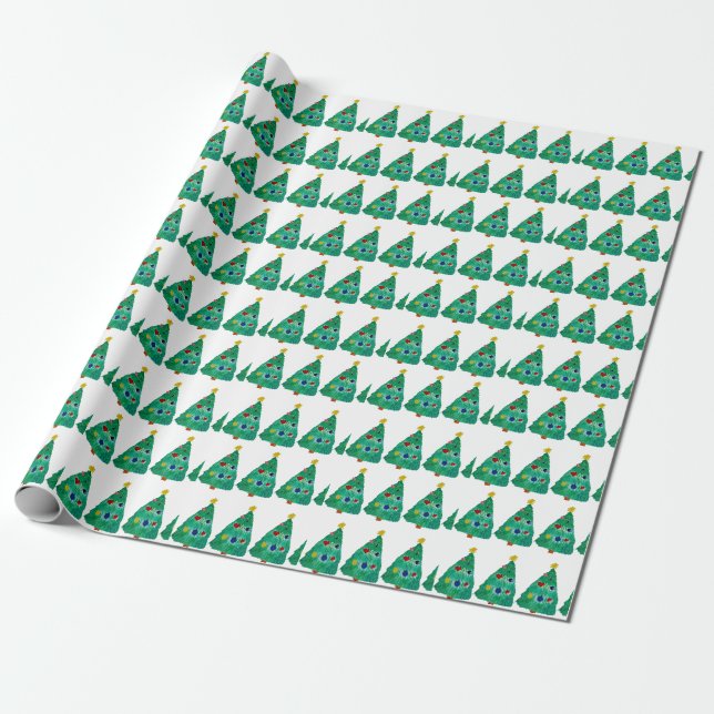 Papel de embrulho de árvores de Natal (Desenrolado)