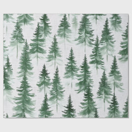 Papel de Embrulho de Árvores Nevadas