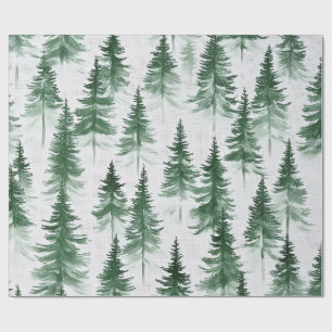 Papel de Embrulho de Árvores Nevadas