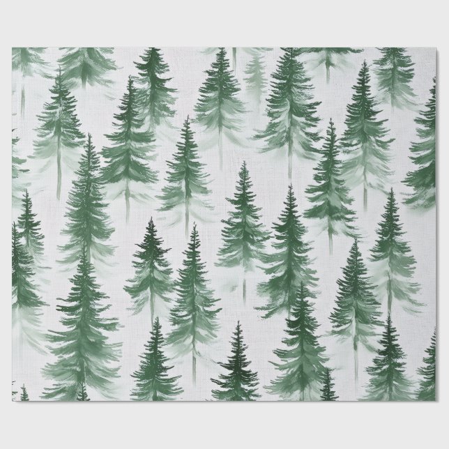 Papel de Embrulho de Árvores Nevadas (Aberto)