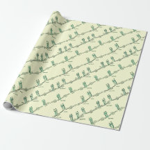 Papel de embrulho de aulas de dança (amarelo)