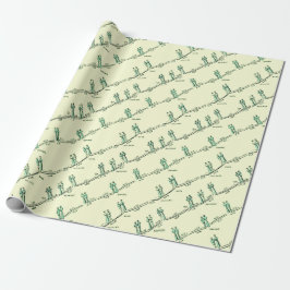 Papel de embrulho de aulas de dança (amarelo)