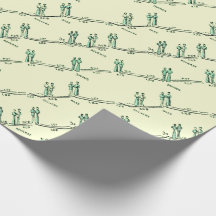 Papel de embrulho de aulas de dança (amarelo)
