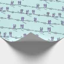 Papel de embrulho de aulas de dança (Azul)