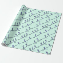Papel de embrulho de aulas de dança (Verde)