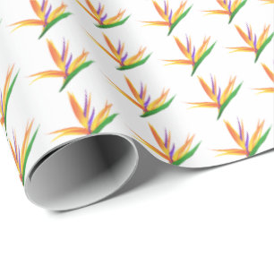 Papel de embrulho de ave do paraíso tropical