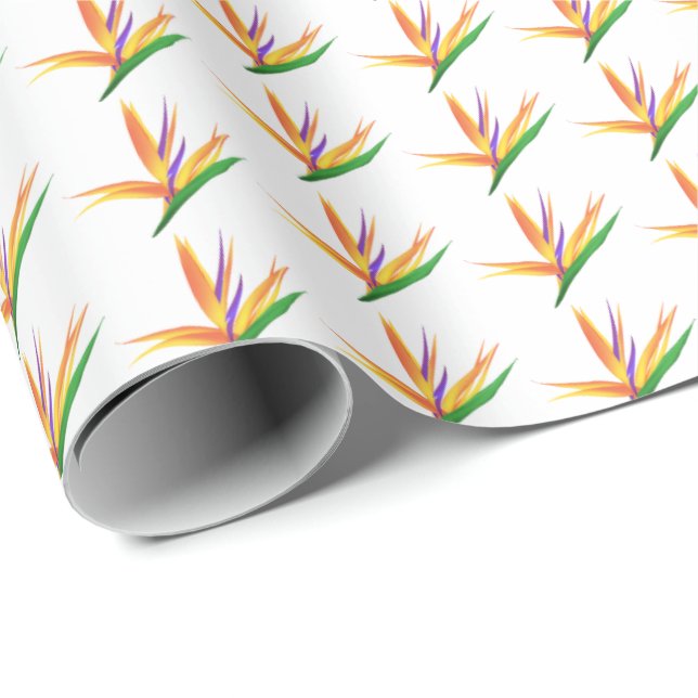 Papel de embrulho de ave do paraíso tropical (Ponta do rolo)