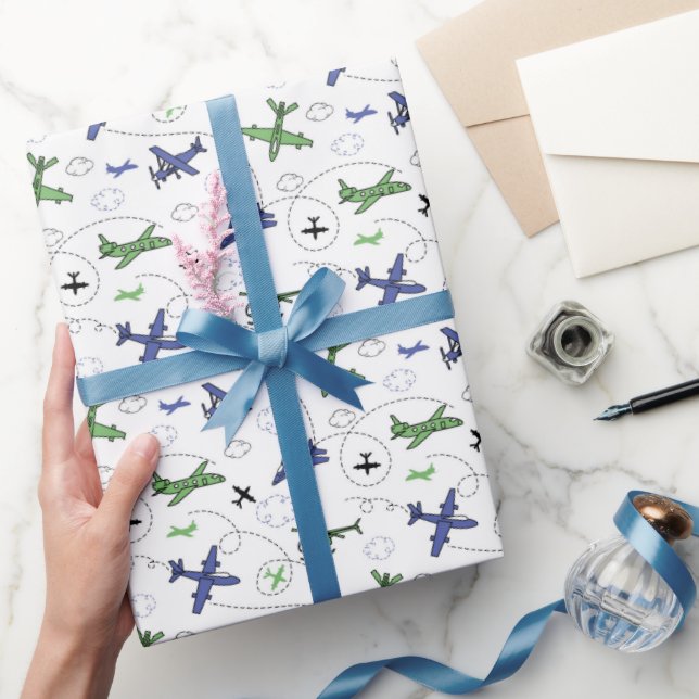 Papel de embrulho de avião, papel de presente de a (Presentear)