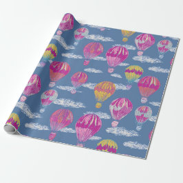 Papel de embrulho de balão de ar quente