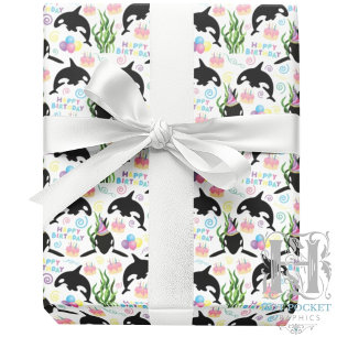 Papel de Embrulho de Baleia Orca