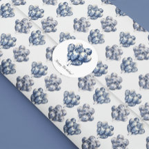 Papel de embrulho de balões azuis de Delft