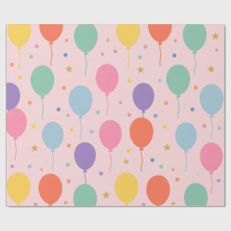 Papel de embrulho de balões de aniversário