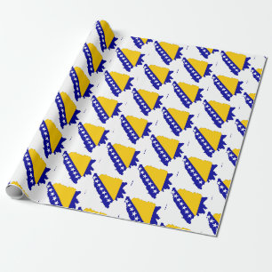 Papel de embrulho de bandeira bósnio