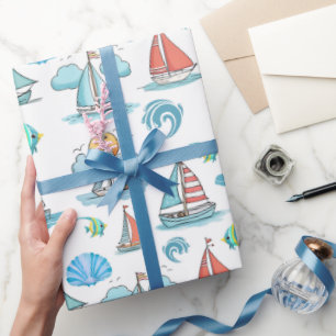 Papel de embrulho de barco à vela