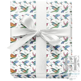 Papel de embrulho de beija-flores