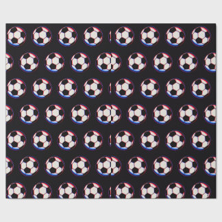 Papel de embrulho de bola de futebol ousado