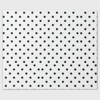 Papel de embrulho de bolinhas preto e branco | Clá