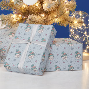 Papel de embrulho de bonecos de neve