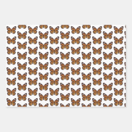 Papel de embrulho de borboleta