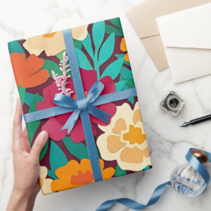 Papel de embrulho de borboletas de Marigold abstra