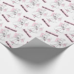 Papel de embrulho de Bridesmaid, Fashion Bride Pin<br><div class="desc">Um design do século do Médio com um toque retroativo com desenhos de uma noiva e uma dama de honra em rosa e branco sobre fundo branco. Inspirados em padrões de vestidos e ilustrações de moda dos anos 50 e 60. Um design personalizável para você personalizar com seu próprio texto,...</div>
