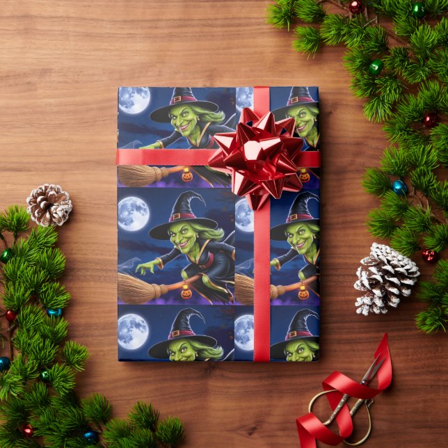 Papel de embrulho de bruxas/bruxas (Presente de Natal)