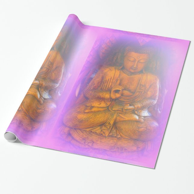 papel de embrulho de buda da aura roxa serena (Desenrolado)